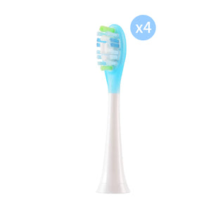 Four white Philips Sonicare C3 HX9044 replacement toothbrush heads