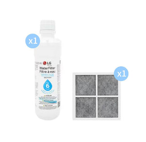 LG LT1000P & AF120S Refrigerator Water Filter and Air Filter Bundle - pack option image 2