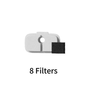Eight PETLIBRO Dockstream replacement filters with pre-filter sponge