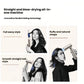 An infographic demonstrating the versatile all-in-one styling capabilities of the Dreame Pocket hair dryer for creating wavy, fluffy, and smooth straight hair styles.