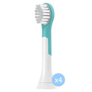 Four Philips Sonicare For Kids HX6032/13 replacement toothbrush heads for age 3+