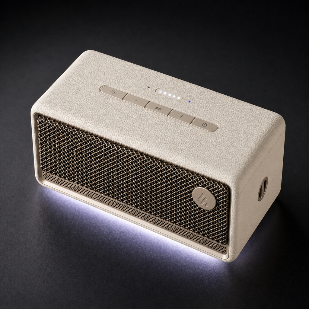 Edifier ES60 ivory Bluetooth speaker top control buttons