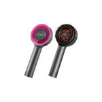 Breo S3 scalp massager in black, showing red light ring and 72 massage bristles