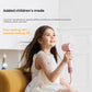  A young girl happily using the Laifen SE 2, demonstrating the newly added children's mode with low-temperature settings to protect fine, soft hair.