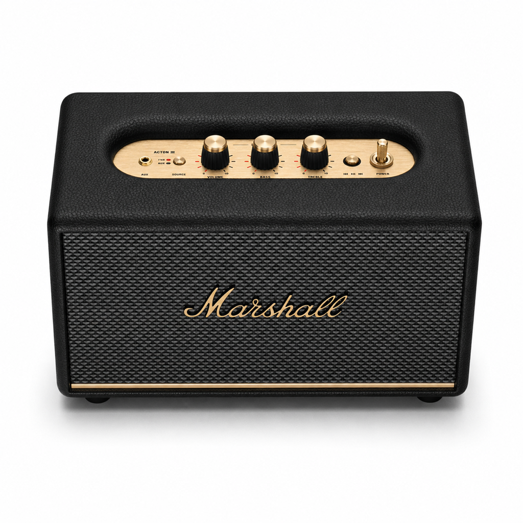 Marshall Acton III home speaker top brass control knobs