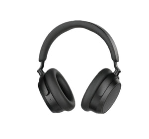 A clear, front-facing studio product shot of the Sennheiser Accentum Plus Adaptive NC Wireless Over-Ear Headphones in the Black color.