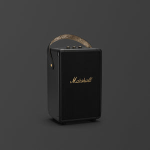 Official Marshall Tufton Black and Brass portable speaker front view